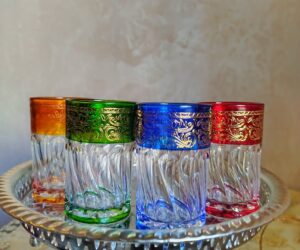 Set of 4 Moroccan Tea Cups – Vibrant Colors