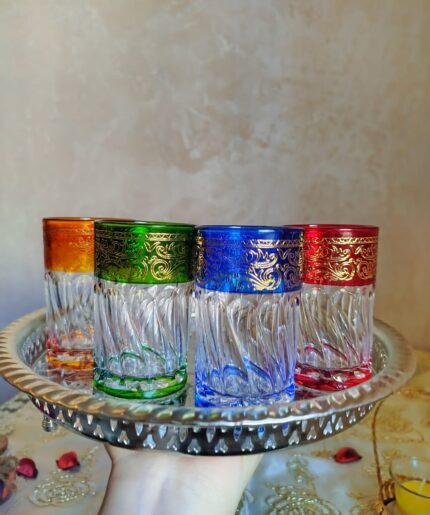 Set of 4 Moroccan Tea Cups – Vibrant Colors